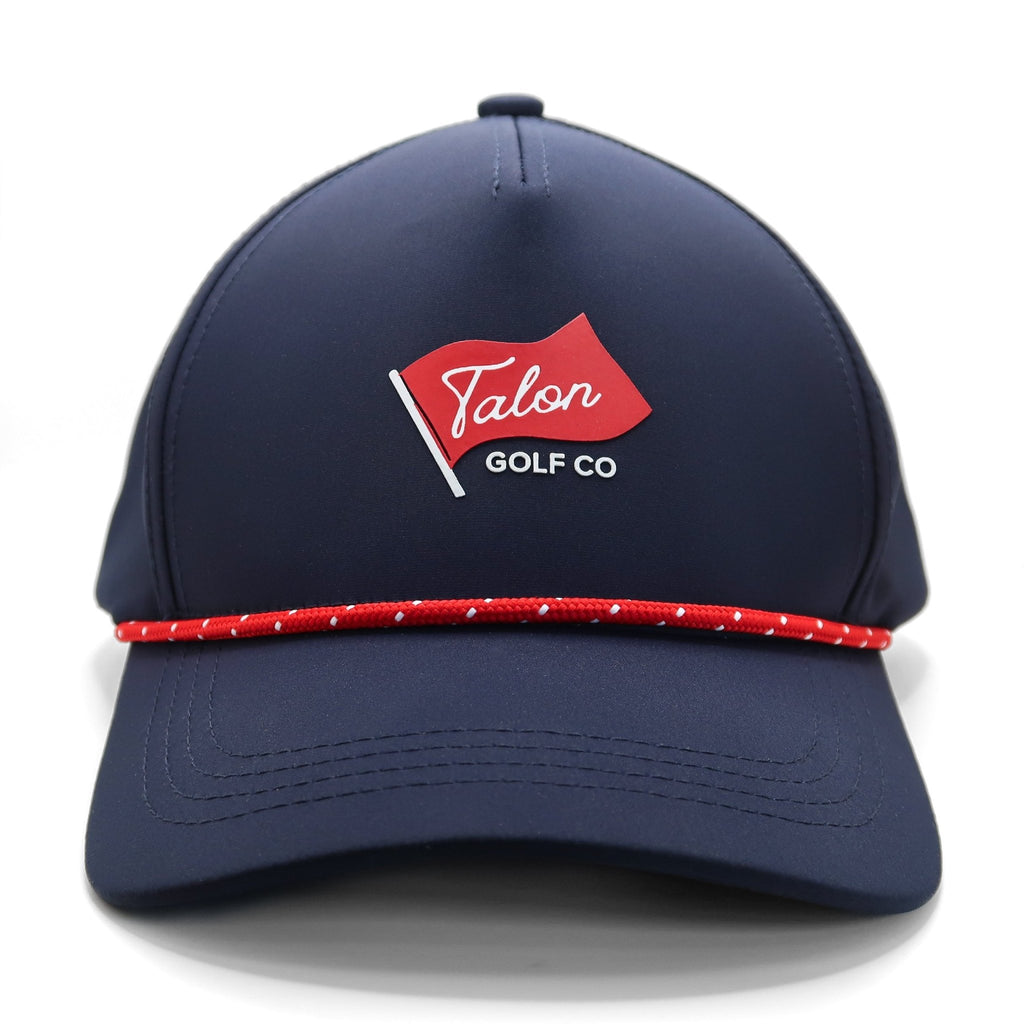 Blue Baseball Hat w/ Red Rope - Flag Logo - Black Girl Golf