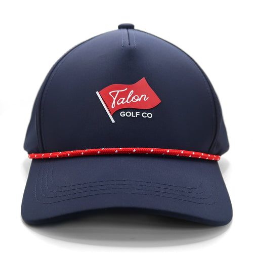 Blue Baseball Hat w/ Red Rope - Flag Logo - Black Girl Golf