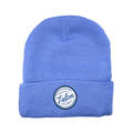 Blue Knit Beanie w/ White Talon Circle Logo - Black Girl Golf