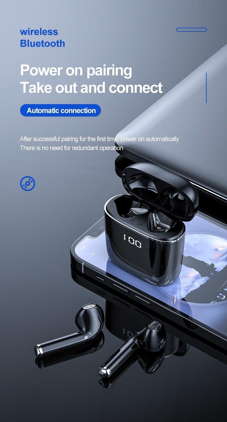 Bluetooth 5.0 Earphones LED Charging Box Wireless Headphone 9D Stereo Sound Sports Waterproof Earbuds Headsets With Microphone Wearable Wireless Clear Calls Music Headphones Immersive Sound 12 Hours Single Playtime HiFi Quality Stereo Sound - Black Girl Golf