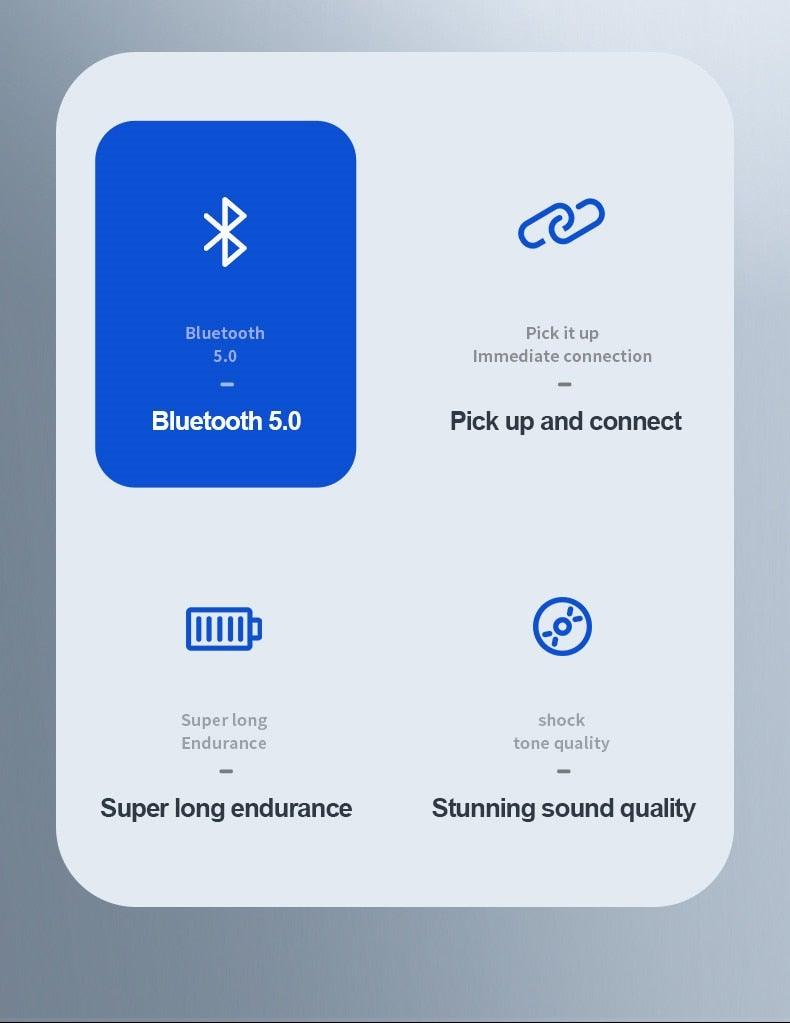Bluetooth 5.0 Earphones LED Charging Box Wireless Headphone 9D Stereo Sound Sports Waterproof Earbuds Headsets With Microphone Wearable Wireless Clear Calls Music Headphones Immersive Sound 12 Hours Single Playtime HiFi Quality Stereo Sound - Black Girl Golf