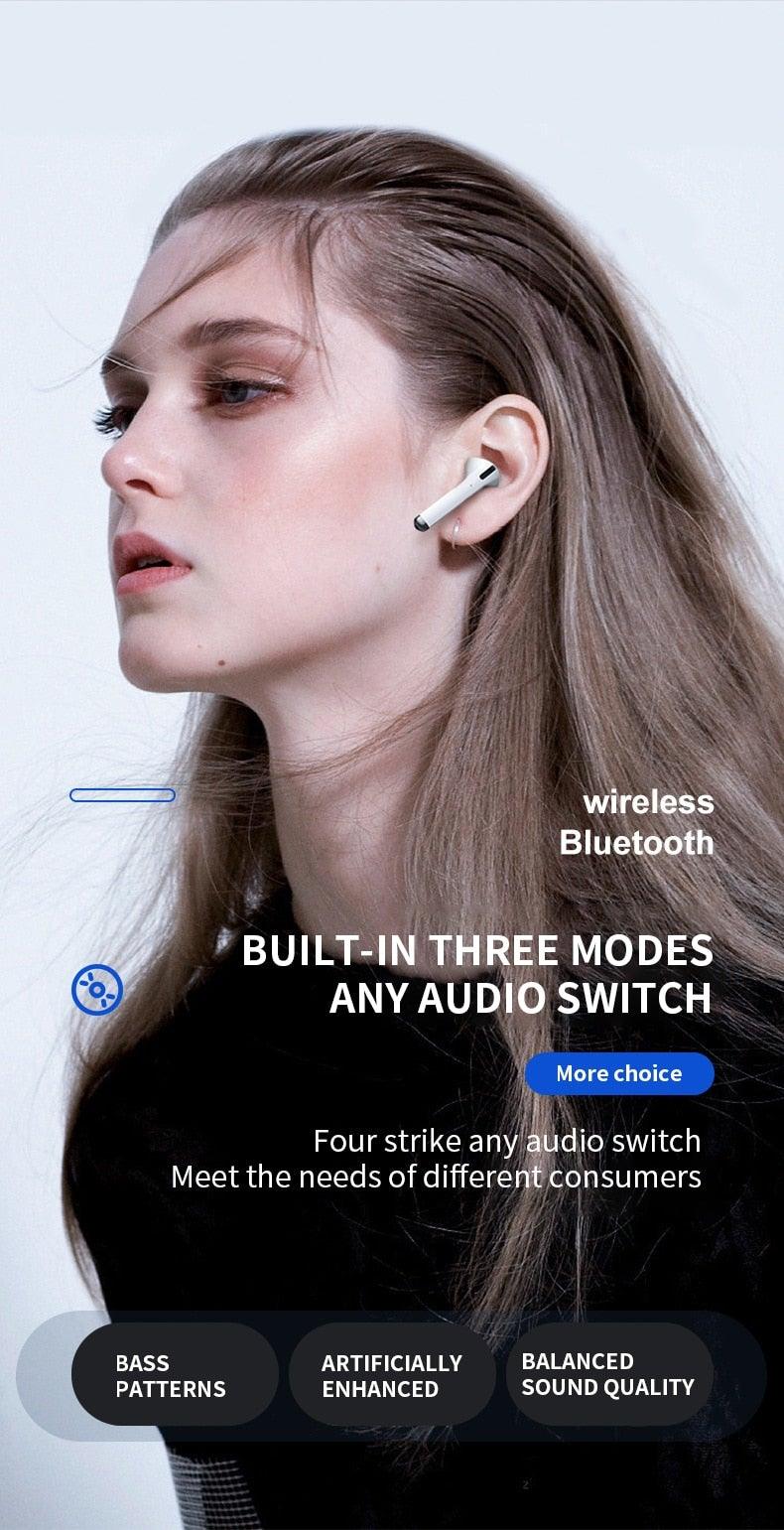 Bluetooth 5.0 Earphones LED Charging Box Wireless Headphone 9D Stereo Sound Sports Waterproof Earbuds Headsets With Microphone Wearable Wireless Clear Calls Music Headphones Immersive Sound 12 Hours Single Playtime HiFi Quality Stereo Sound - Black Girl Golf