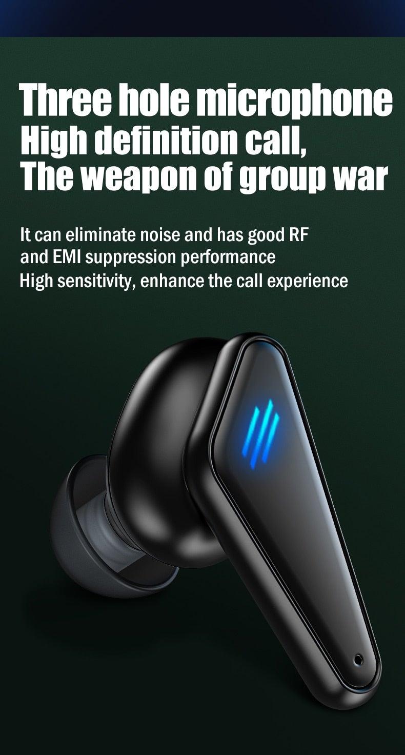 Bluetooth 5.0 Gaming Headset Workout Music Earphones Earbuds With Mic Bass Audio Quality Sound Wireless Headphones Sports Headphones Wearable Sweatproof Easy Pairing Headset For Sport Black - Black Girl Golf