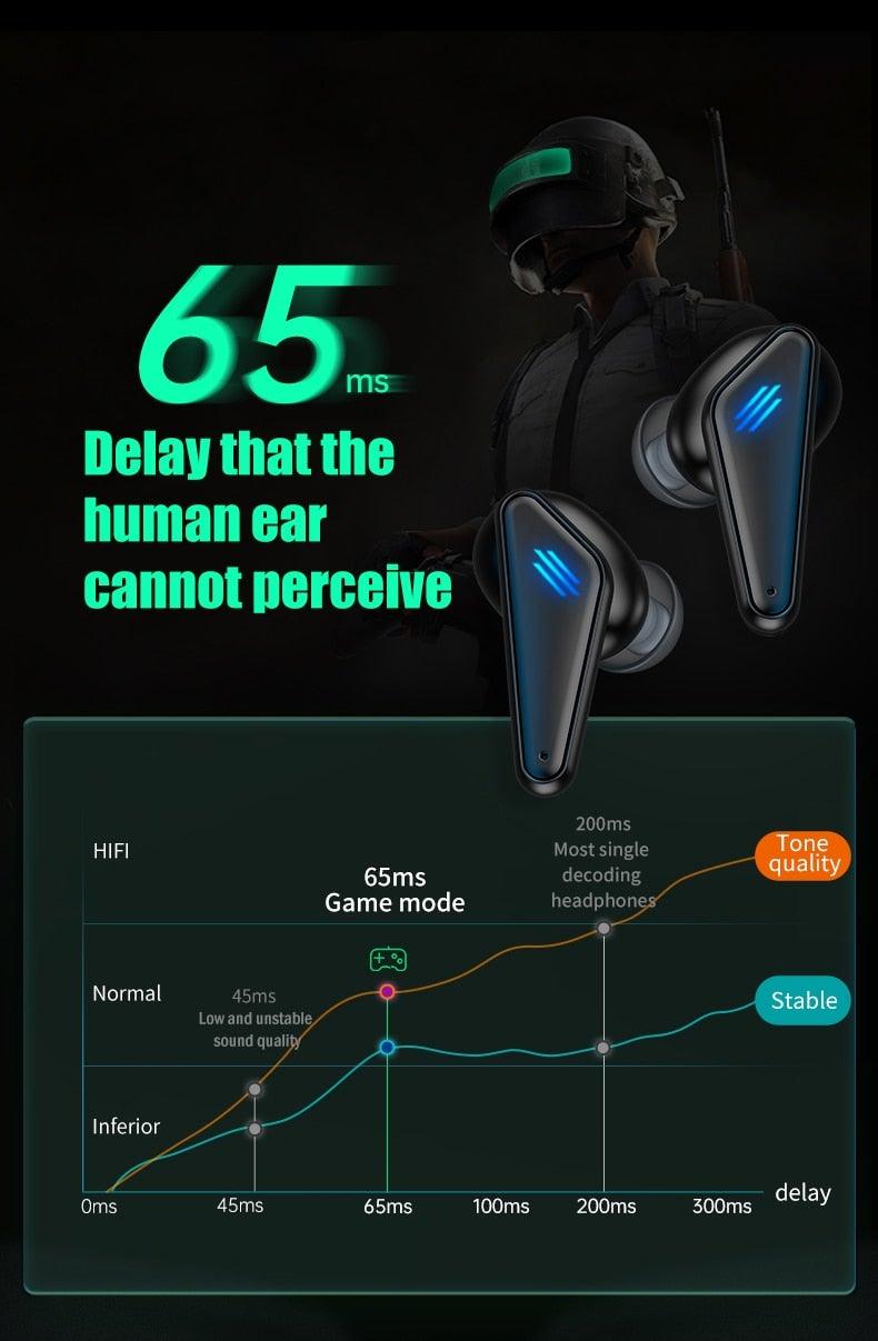 Bluetooth 5.0 Gaming Headset Workout Music Earphones Earbuds With Mic Bass Audio Quality Sound Wireless Headphones Sports Headphones Wearable Sweatproof Easy Pairing Headset For Sport Black - Black Girl Golf