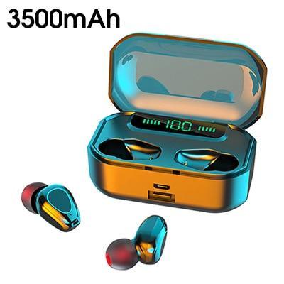 Bluetooth 5.0 Wireless Earphone TWS Headphones Touch Control Earbuds 9D Gaming Headset 3500mAh For Cell Phone - Black Girl Golf