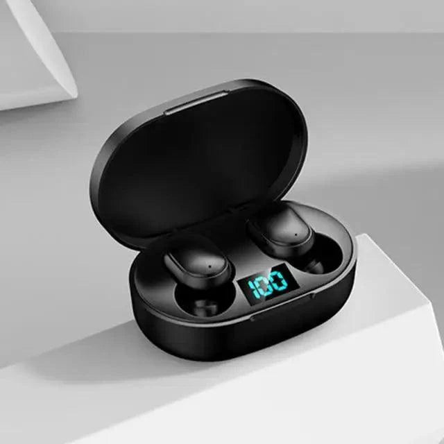 Bluetooth Earphone Wireless Ear Buds 5.0 LED Display Button Control Quality Sound Earphones in-Ear Headphones For Workouts And Running - Black Girl Golf