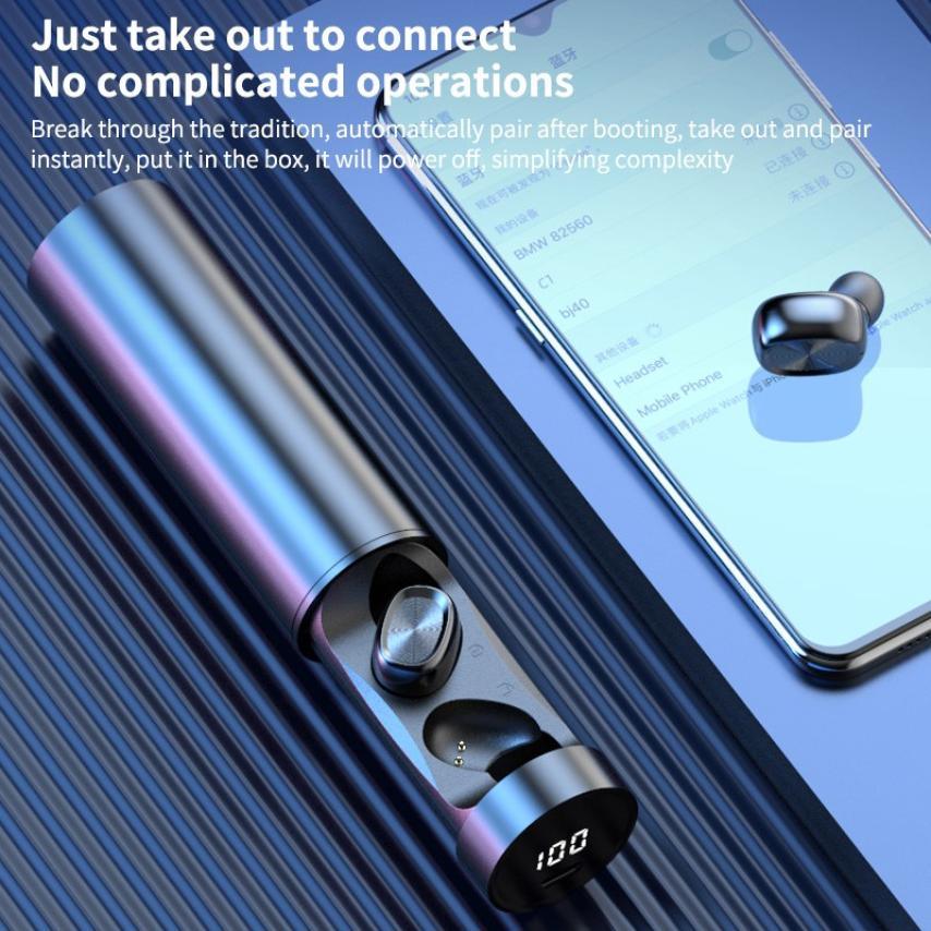Bluetooth Earphones Wireless Headphones With Microphone Sports Waterproof Touch Control Wireless Headsets Earbuds Phone Updated Design with Industry Leading Sound & Improved Comfort, Long Wireless Range, - Black Girl Golf