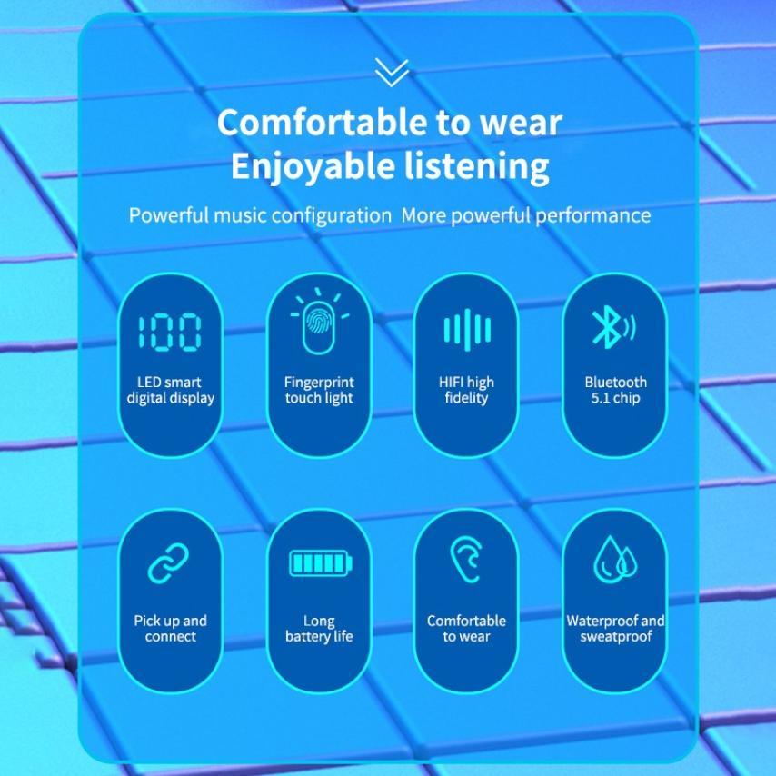 Bluetooth Earphones Wireless Headphones With Microphone Sports Waterproof Touch Control Wireless Headsets Earbuds Phone Updated Design with Industry Leading Sound & Improved Comfort, Long Wireless Range, - Black Girl Golf