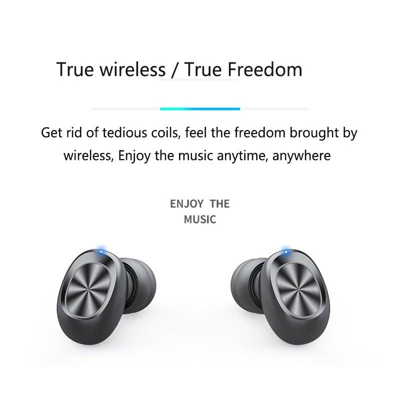 Bluetooth Earphones Wireless Headphones With Microphone Sports Waterproof Touch Control Wireless Headsets Earbuds Phone Updated Design with Industry Leading Sound & Improved Comfort, Long Wireless Range, - Black Girl Golf