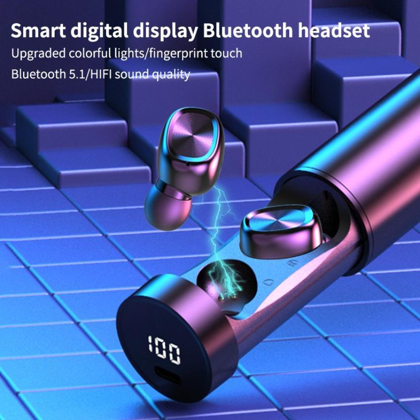 Bluetooth Earphones Wireless Headphones With Microphone Sports Waterproof Touch Control Wireless Headsets Earbuds Phone Updated Design with Industry Leading Sound & Improved Comfort, Long Wireless Range, - Black Girl Golf