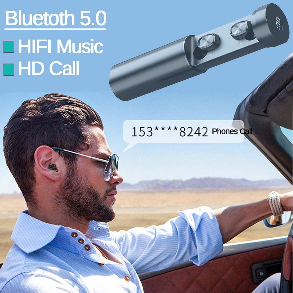 Bluetooth Earphones Wireless Headphones With Microphone Sports Waterproof Touch Control Wireless Headsets Earbuds Phone Updated Design with Industry Leading Sound & Improved Comfort, Long Wireless Range, - Black Girl Golf