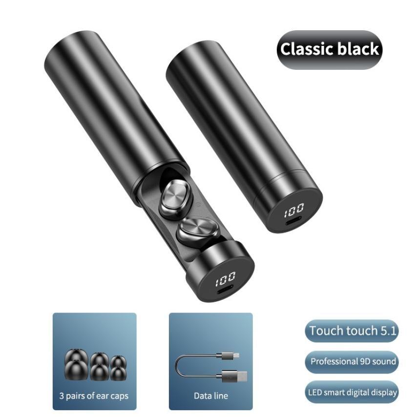 Bluetooth Earphones Wireless Headphones With Microphone Sports Waterproof Touch Control Wireless Headsets Earbuds Phone Updated Design with Industry Leading Sound & Improved Comfort, Long Wireless Range, - Black Girl Golf