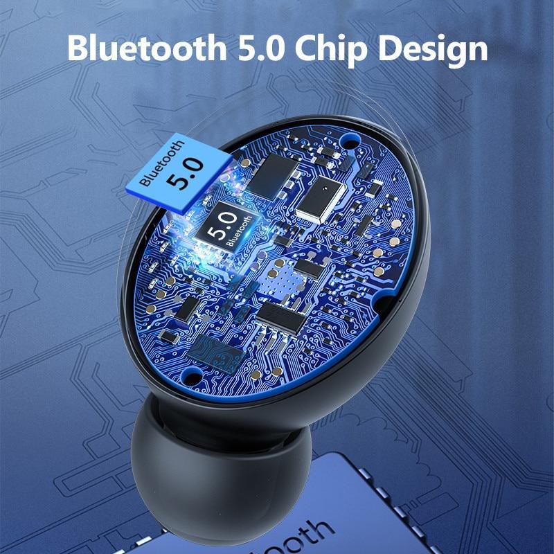 Bluetooth V5.0 Earphones Wireless Headphones With Microphone Sports Waterproof Headsets 2200mAh Charging Box For Android - Black Girl Golf