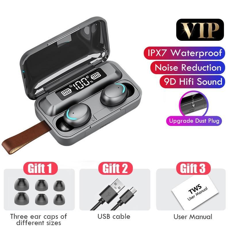 Bluetooth V5.0 Earphones Wireless Headphones With Microphone Sports Waterproof Headsets 2200mAh Charging Box For Android - Black Girl Golf