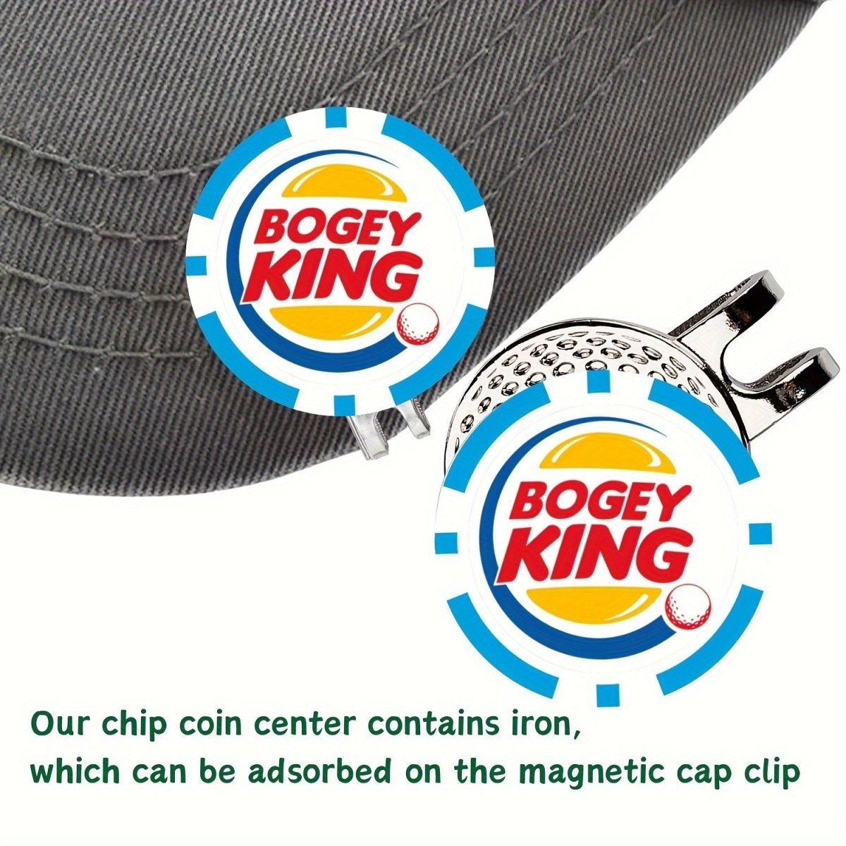 Bogey King Golf Ball Marker - Poker Chip Style - Black Girl Golf