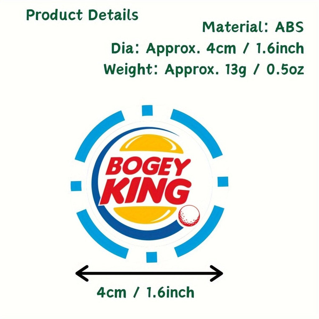 Bogey King Golf Ball Marker - Poker Chip Style - Black Girl Golf