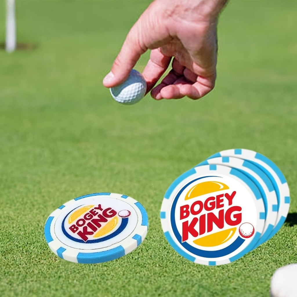 Bogey King Golf Ball Marker - Poker Chip Style - Black Girl Golf