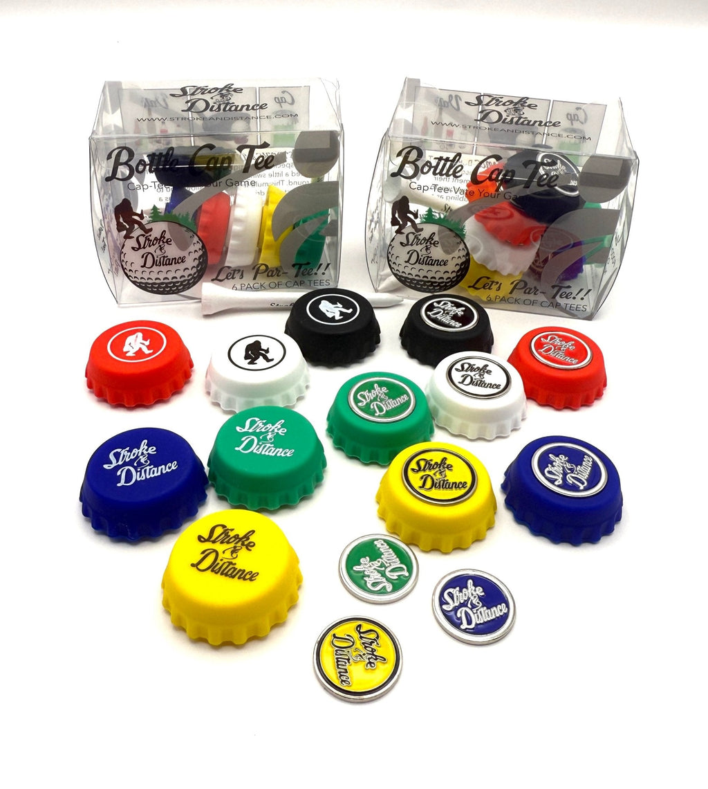 Bottle Cap Tee Double Pack - Keep Beverages Secure & Tee Off in Style! - Black Girl Golf