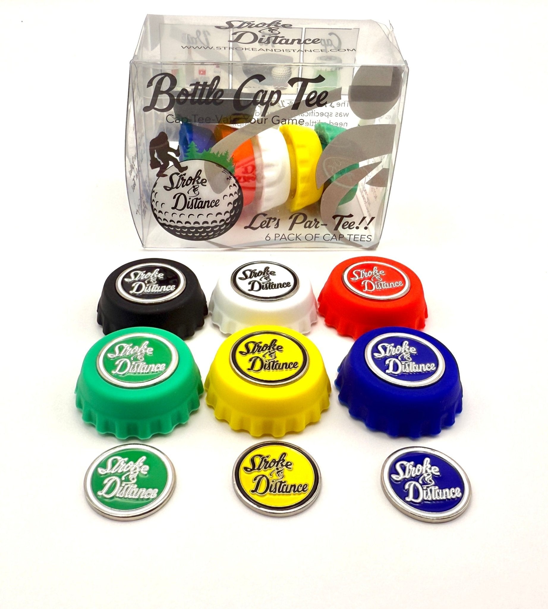 Bottle Cap Tee Double Pack - Keep Beverages Secure & Tee Off in Style! - Black Girl Golf