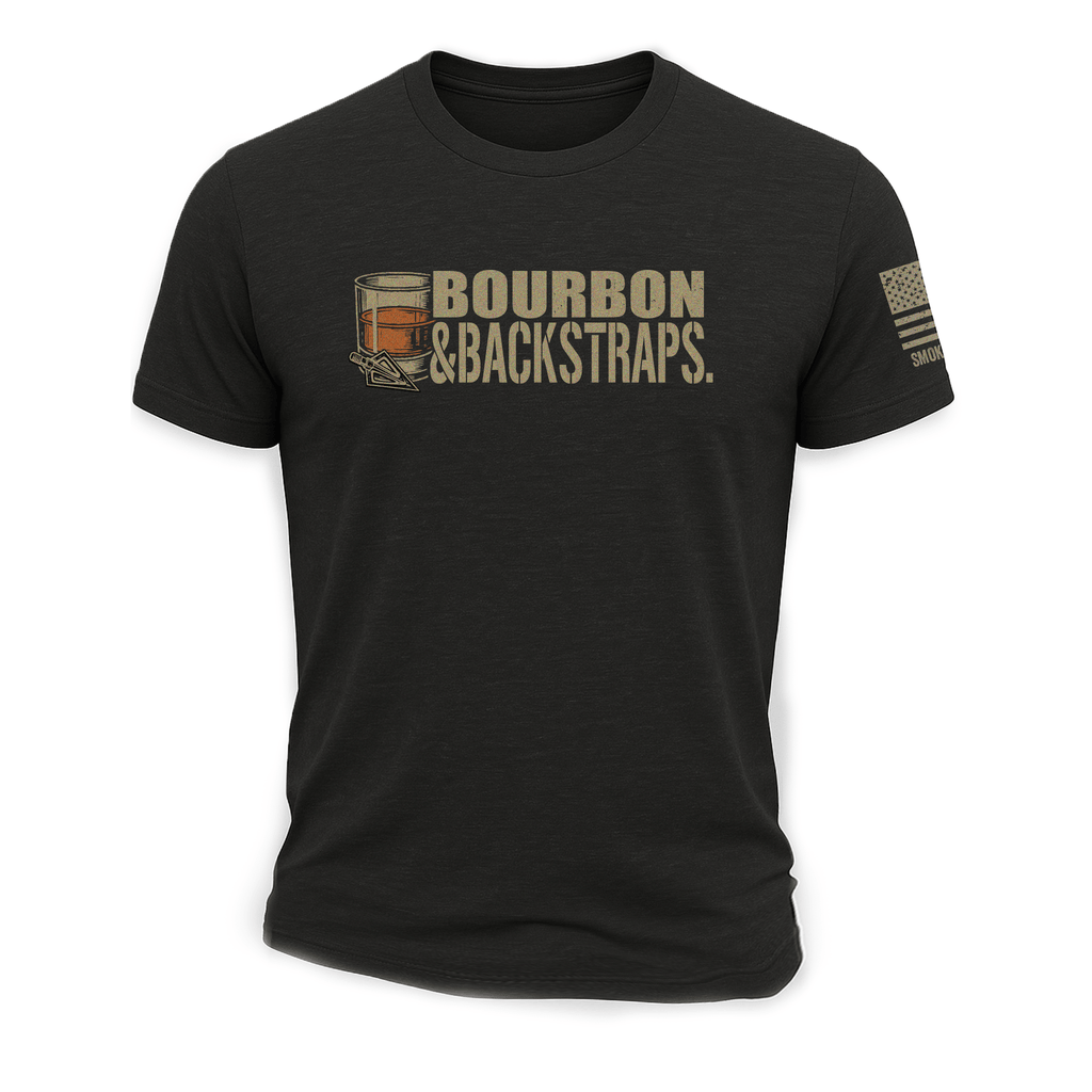 "Bourbon & Backstraps" Tee - Black Girl Golf