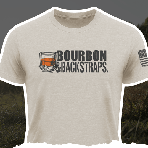 "Bourbon & Backstraps" Tee - Sand - Black Girl Golf