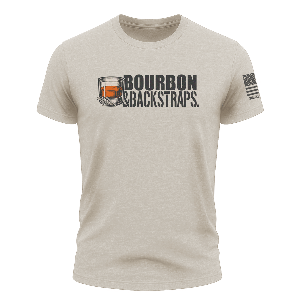 "Bourbon & Backstraps" Tee - Sand - Black Girl Golf