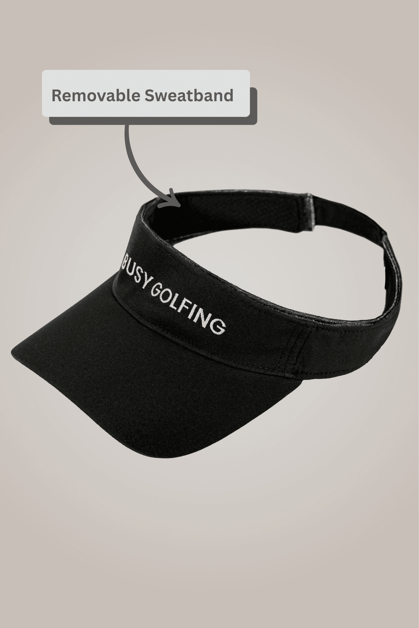 Busy Golfing Black Sport Visor - Black Girl Golf