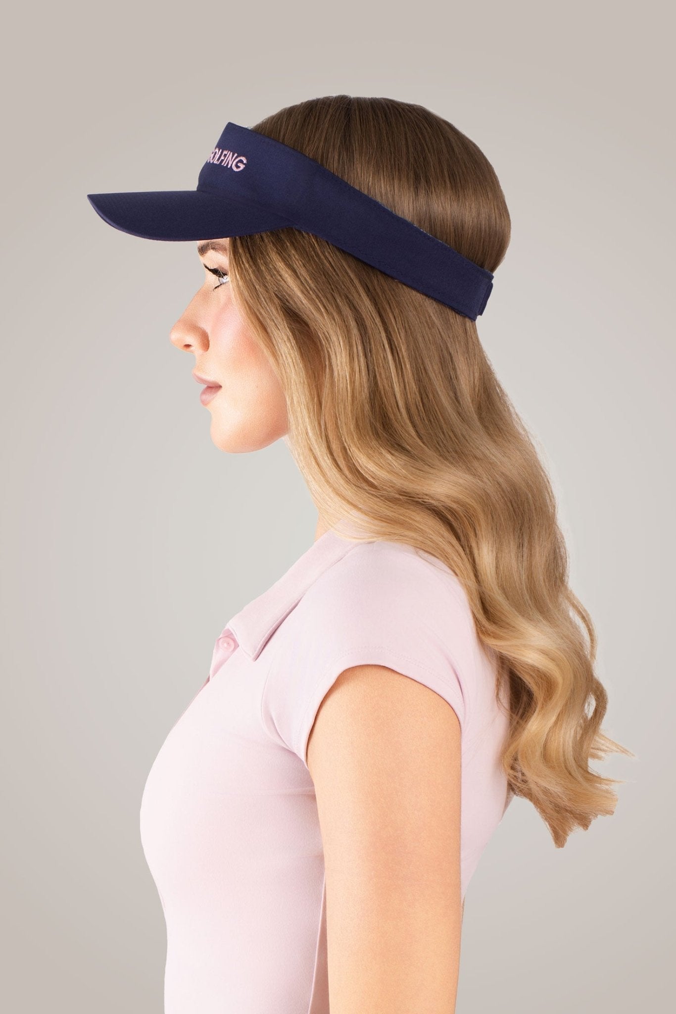 Busy Golfing Navy Sport Visor - Black Girl Golf