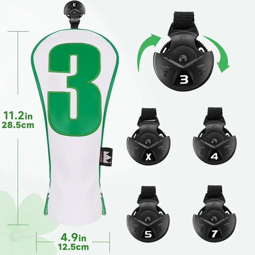 Caddie Whites & Lucky Greens Headcovers - Black Girl Golf