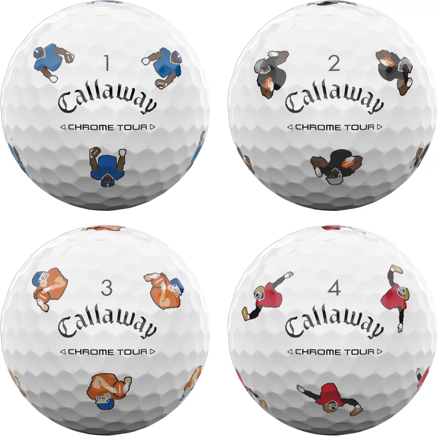Callaway 2024 Chrome Tour Retro Football Truvis Golf Balls - Black Girl Golf