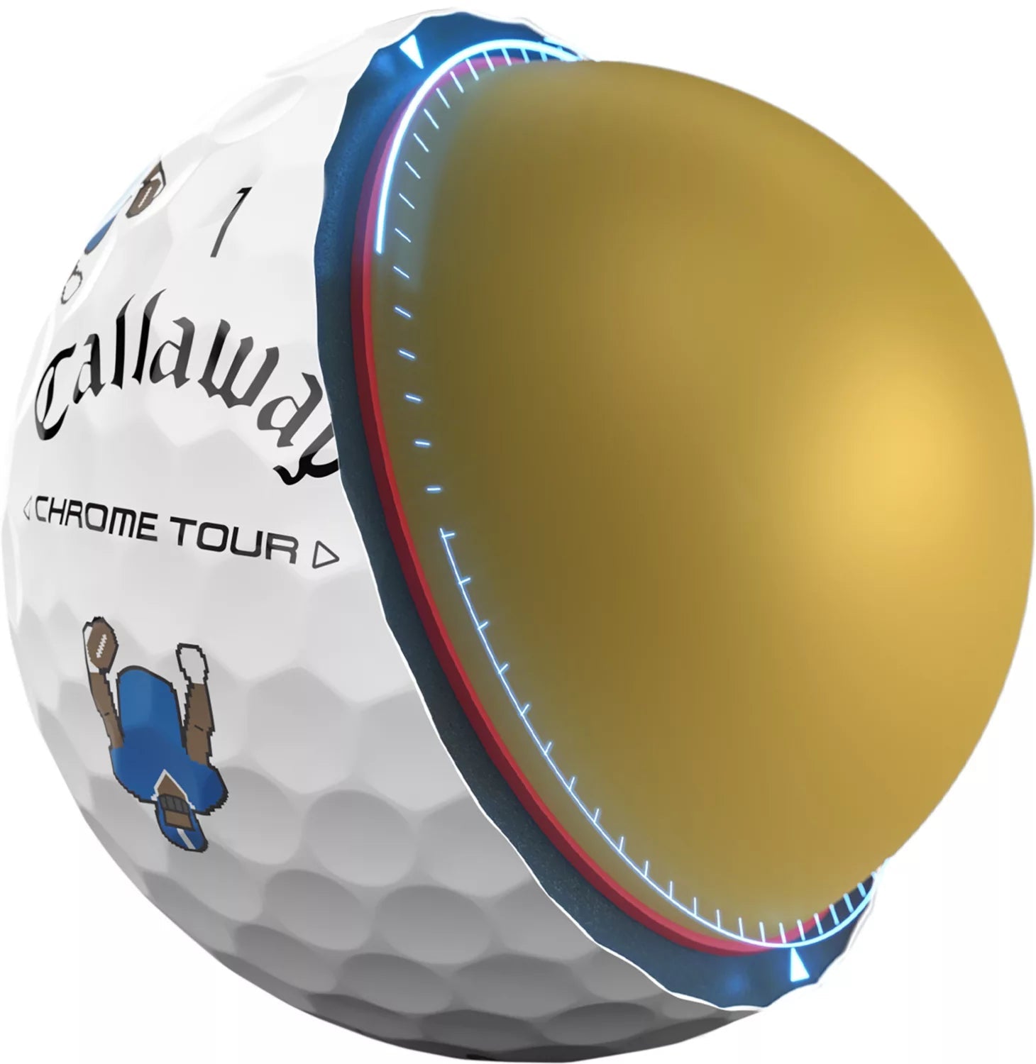 Callaway 2024 Chrome Tour Retro Football Truvis Golf Balls - Black Girl Golf