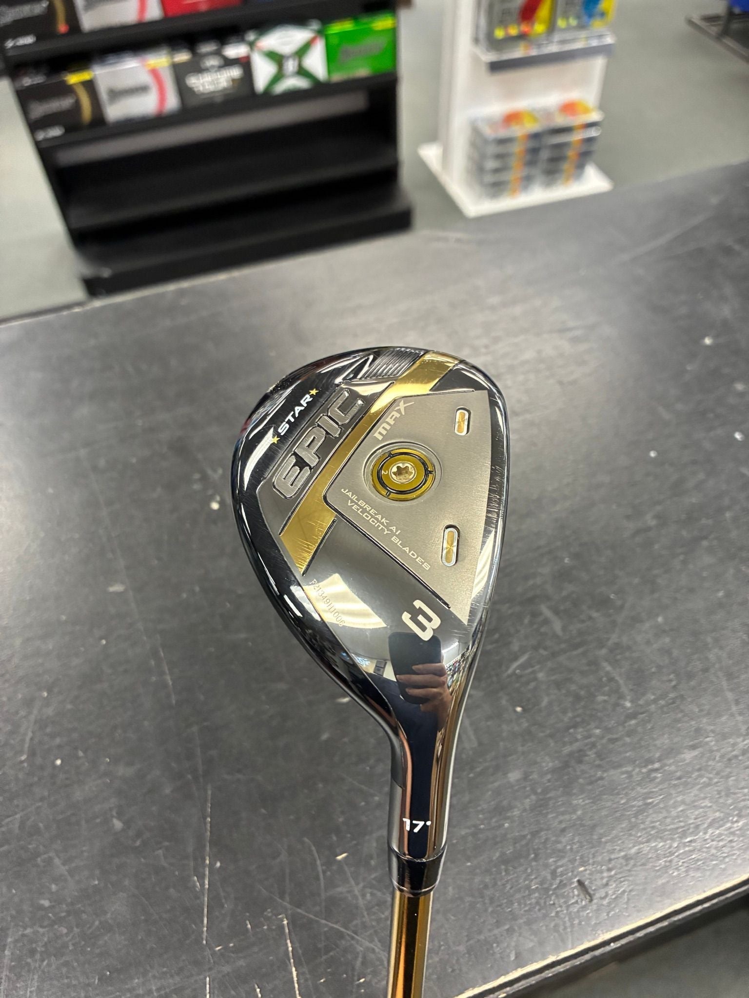 Callaway EPIC MAX Star 3 Hybrid Right Hand Senior Flex (Used) - Black Girl Golf