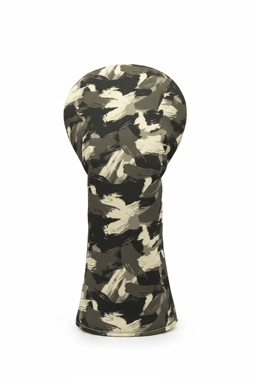 Camo Golf Headcover | Rugged Woodland Pattern + Soft - Lined Protection - Black Girl Golf