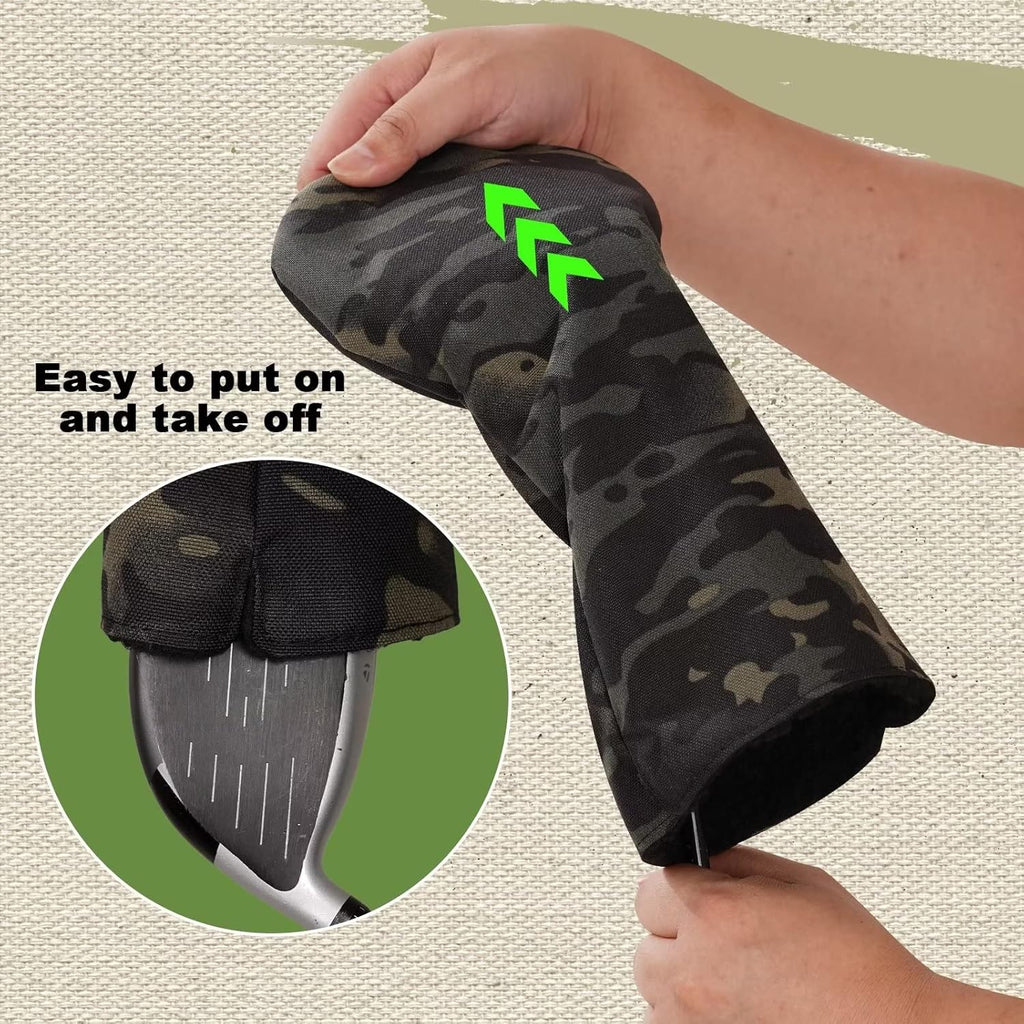 Canvas Camo Headcover - Black Girl Golf