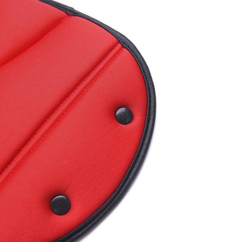 Car Safe Seat Belt Cover Soft Adjustable Children Safety Belt Fixer Triangle Anti-ledge For Child Neck Protection Belts Seat Belt Adjuster and Pillow with Clip for Kids Travel Neck Support Headrest Seatbelt - Black Girl Golf