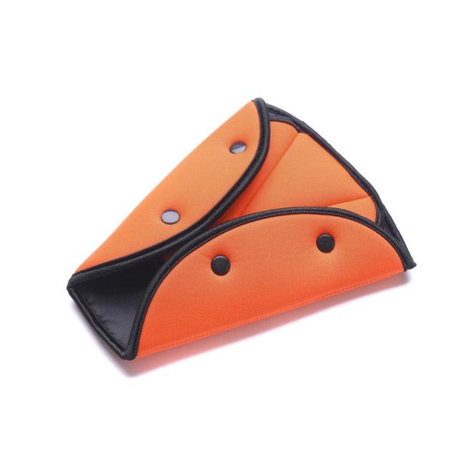 Car Safe Seat Belt Cover Soft Adjustable Children Safety Belt Fixer Triangle Anti-ledge For Child Neck Protection Belts Seat Belt Adjuster and Pillow with Clip for Kids Travel Neck Support Headrest Seatbelt - Black Girl Golf