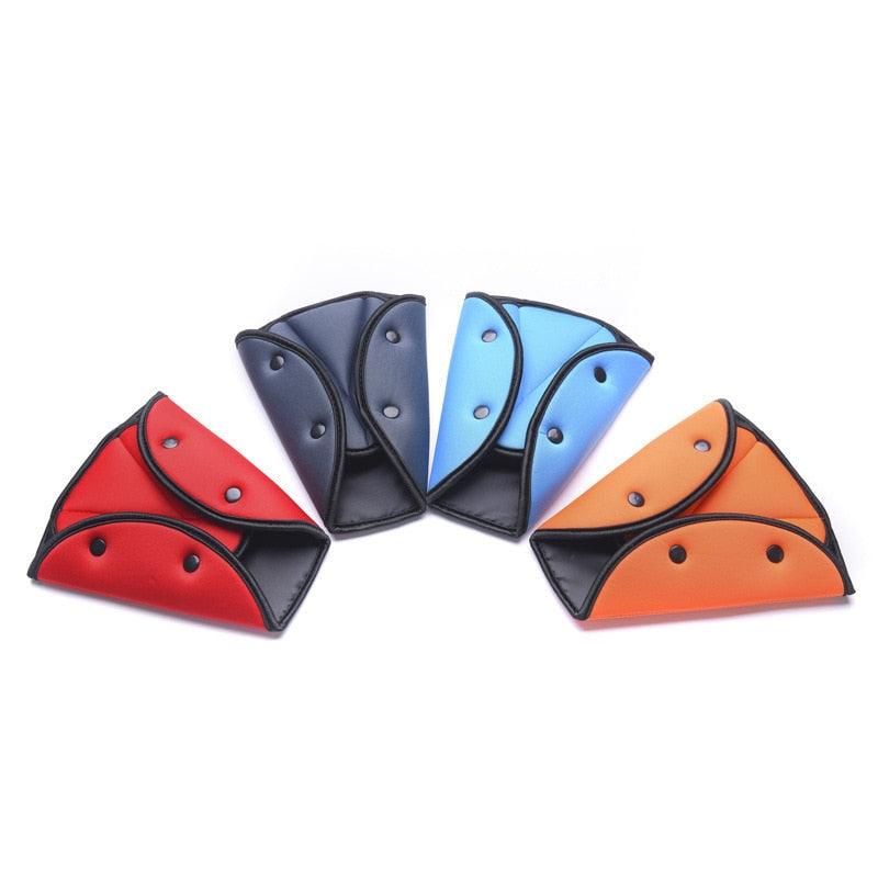 Car Safe Seat Belt Cover Soft Adjustable Children Safety Belt Fixer Triangle Anti-ledge For Child Neck Protection Belts Seat Belt Adjuster and Pillow with Clip for Kids Travel Neck Support Headrest Seatbelt - Black Girl Golf