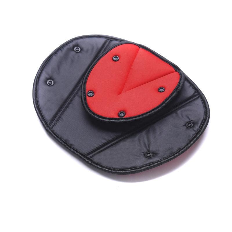 Car Safe Seat Belt Cover Soft Adjustable Children Safety Belt Fixer Triangle Anti-ledge For Child Neck Protection Belts Seat Belt Adjuster and Pillow with Clip for Kids Travel Neck Support Headrest Seatbelt - Black Girl Golf
