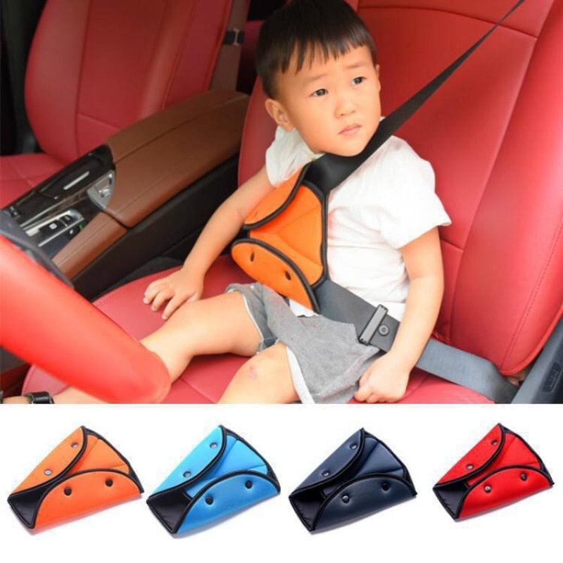 Car Safe Seat Belt Cover Soft Adjustable Children Safety Belt Fixer Triangle Anti-ledge For Child Neck Protection Belts Seat Belt Adjuster and Pillow with Clip for Kids Travel Neck Support Headrest Seatbelt - Black Girl Golf