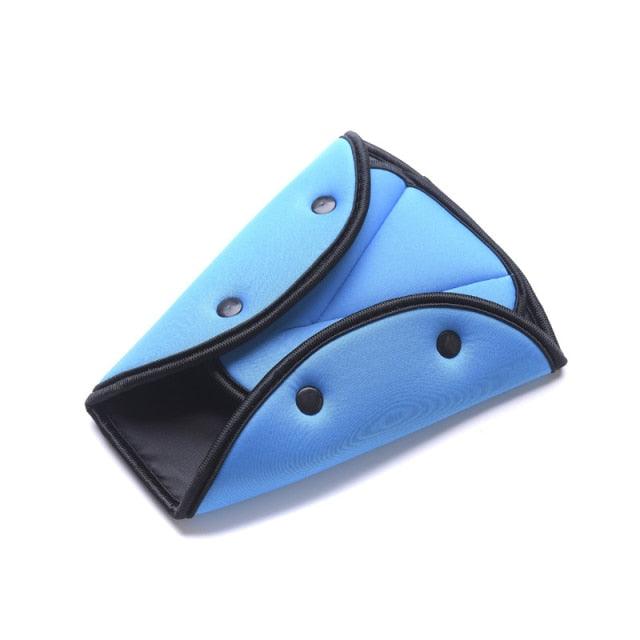 Car Safe Seat Belt Cover Soft Adjustable Children Safety Belt Fixer Triangle Anti-ledge For Child Neck Protection Belts Seat Belt Adjuster and Pillow with Clip for Kids Travel Neck Support Headrest Seatbelt - Black Girl Golf