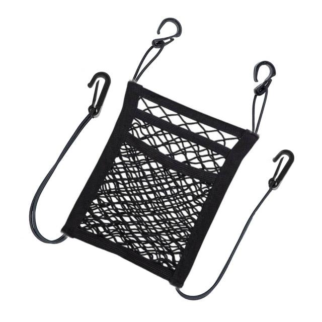Car Storage Net Bag Organizer Holder Mesh Seat Back Hanging Trunk Luggage Hooks String Kit Off Road Car Mesh Organizer, Seat Back Net Bag, Barrier of Backseat Pet Kids Cargo Tissue Purse Holder Car Driver Storage Netting Pouch Truck Auto Accessories - Black Girl Golf