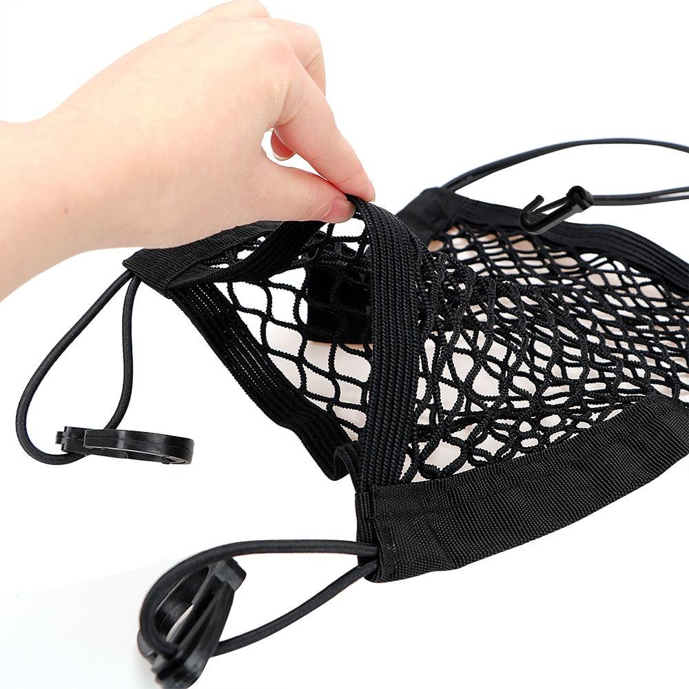 Car Storage Net Bag Organizer Holder Mesh Seat Back Hanging Trunk Luggage Hooks String Kit Off Road Car Mesh Organizer, Seat Back Net Bag, Barrier of Backseat Pet Kids Cargo Tissue Purse Holder Car Driver Storage Netting Pouch Truck Auto Accessories - Black Girl Golf