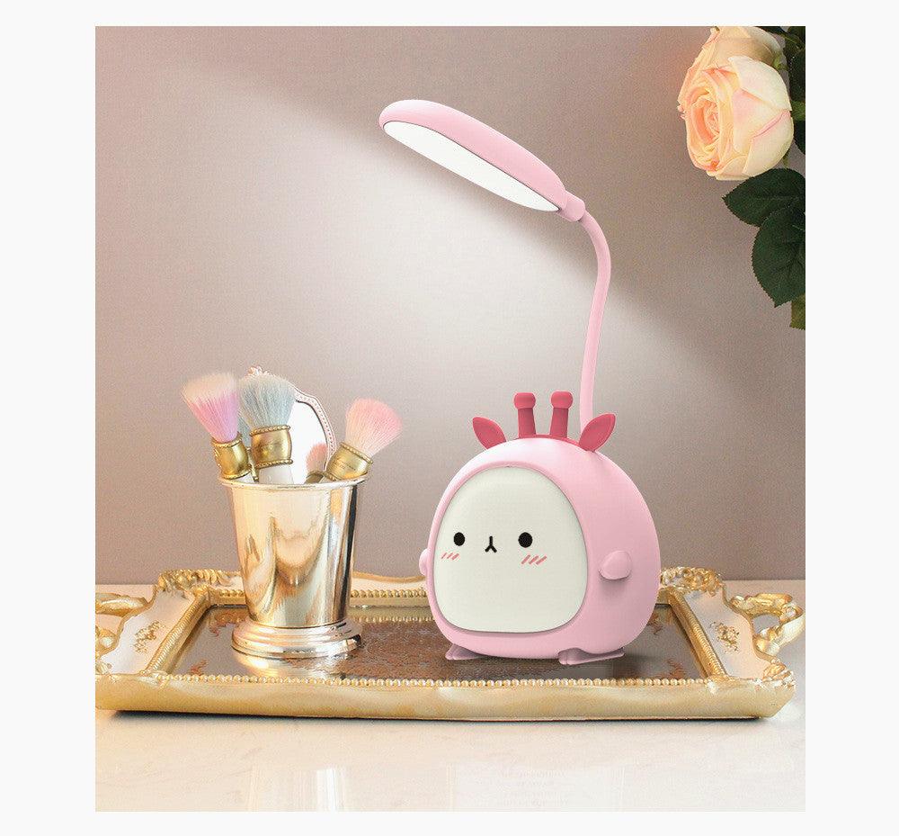 Cartoon Desk Lamp Eye Protection Energy-saving Reading Lamp USB Charging Sleeping Night Light LED Table Lamp for Kids Cute Study Lamps for Bedroom Décor - Black Girl Golf