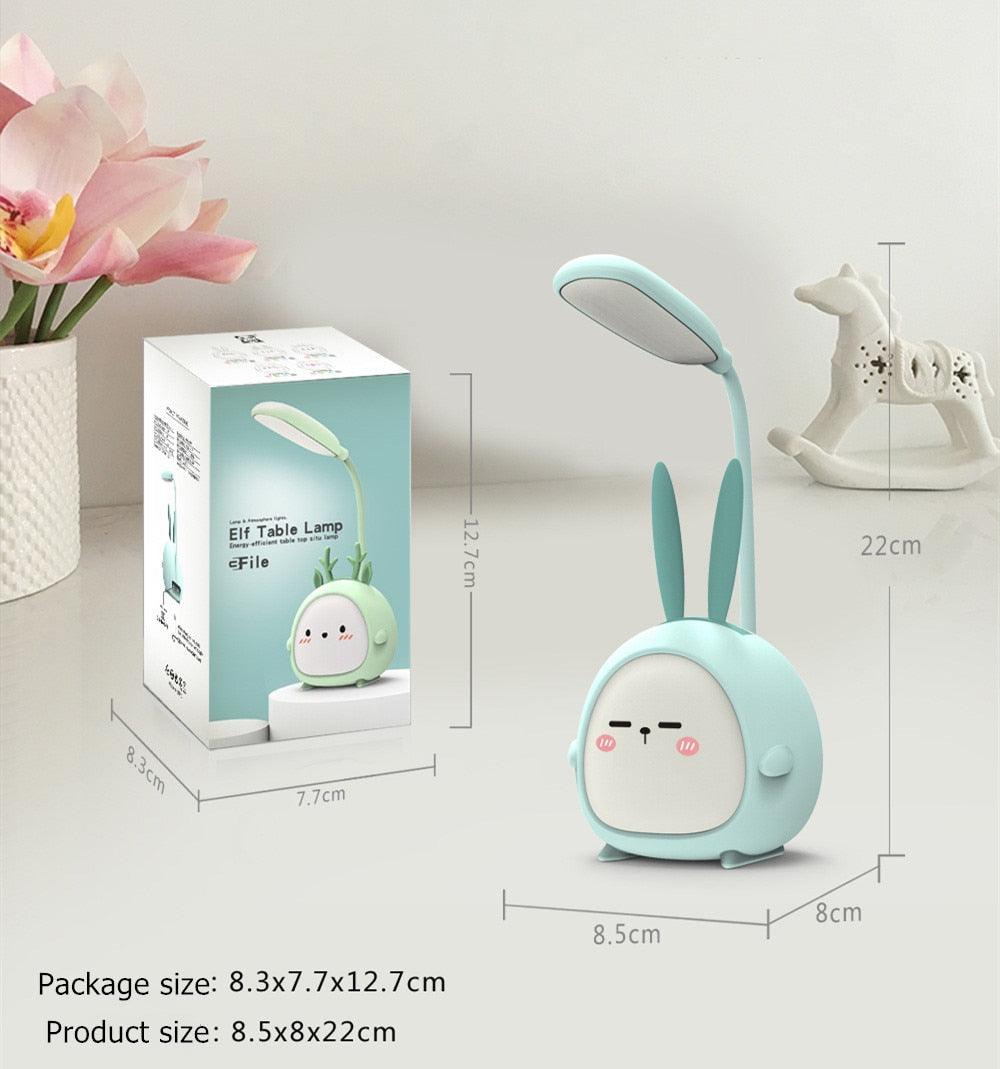 Cartoon Desk Lamp Eye Protection Energy-saving Reading Lamp USB Charging Sleeping Night Light LED Table Lamp for Kids Cute Study Lamps for Bedroom Décor - Black Girl Golf
