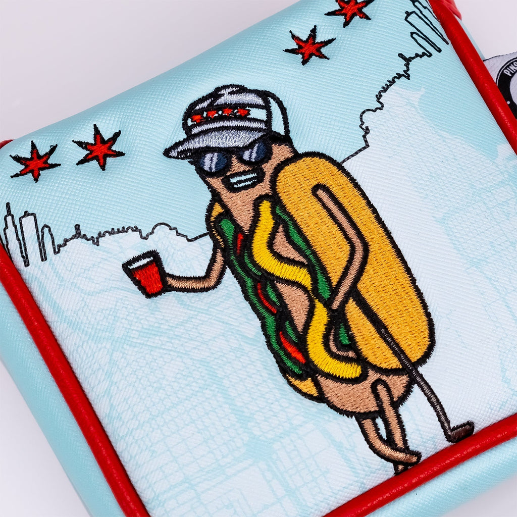 Chicago Dog - Mallet Putter Cover - Black Girl Golf
