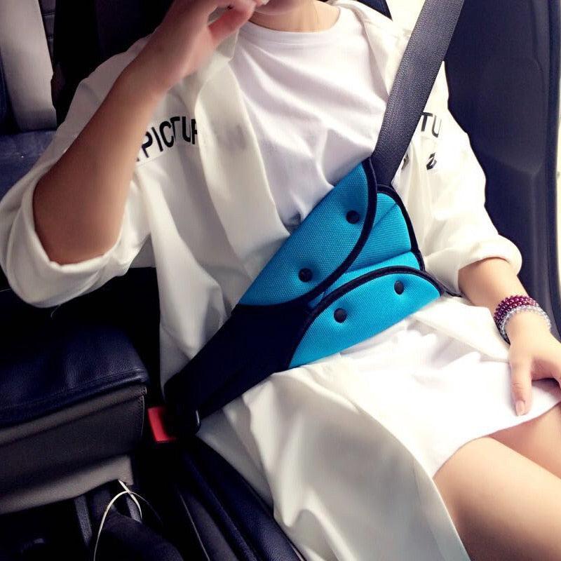 Child Seat Belt Adjustment Holder Car Anti-Neck Neck Baby Shoulder Cover Seat Belt Car Safe Seat Belt Cover Soft Adjustable Children Safety Belt Fixer Triangle Anti-ledge For Child Neck Protection Belts Seat Positioner Child Seatbelt for Kids Safety - Black Girl Golf