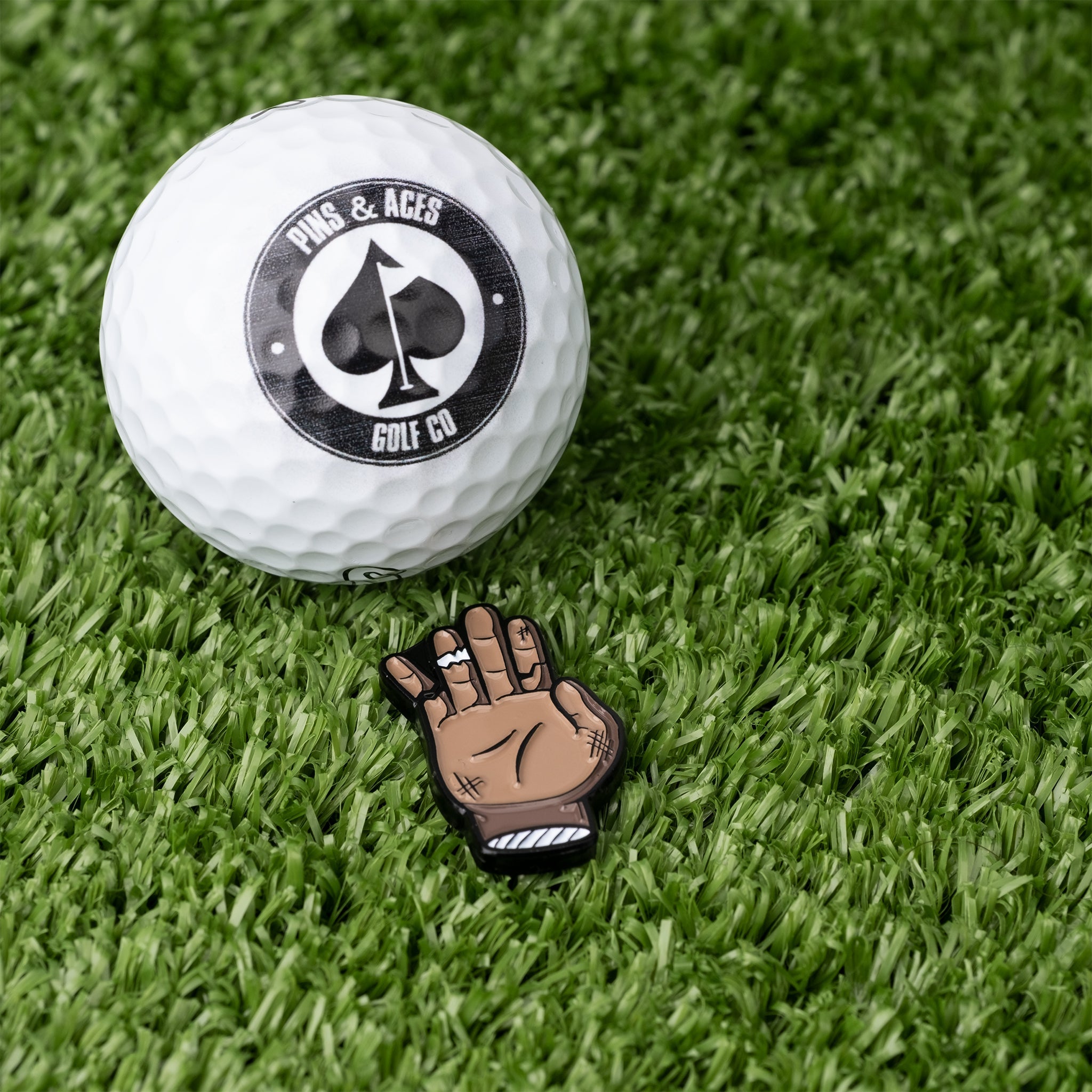 Chubs Hand Ball Marker - Black Girl Golf