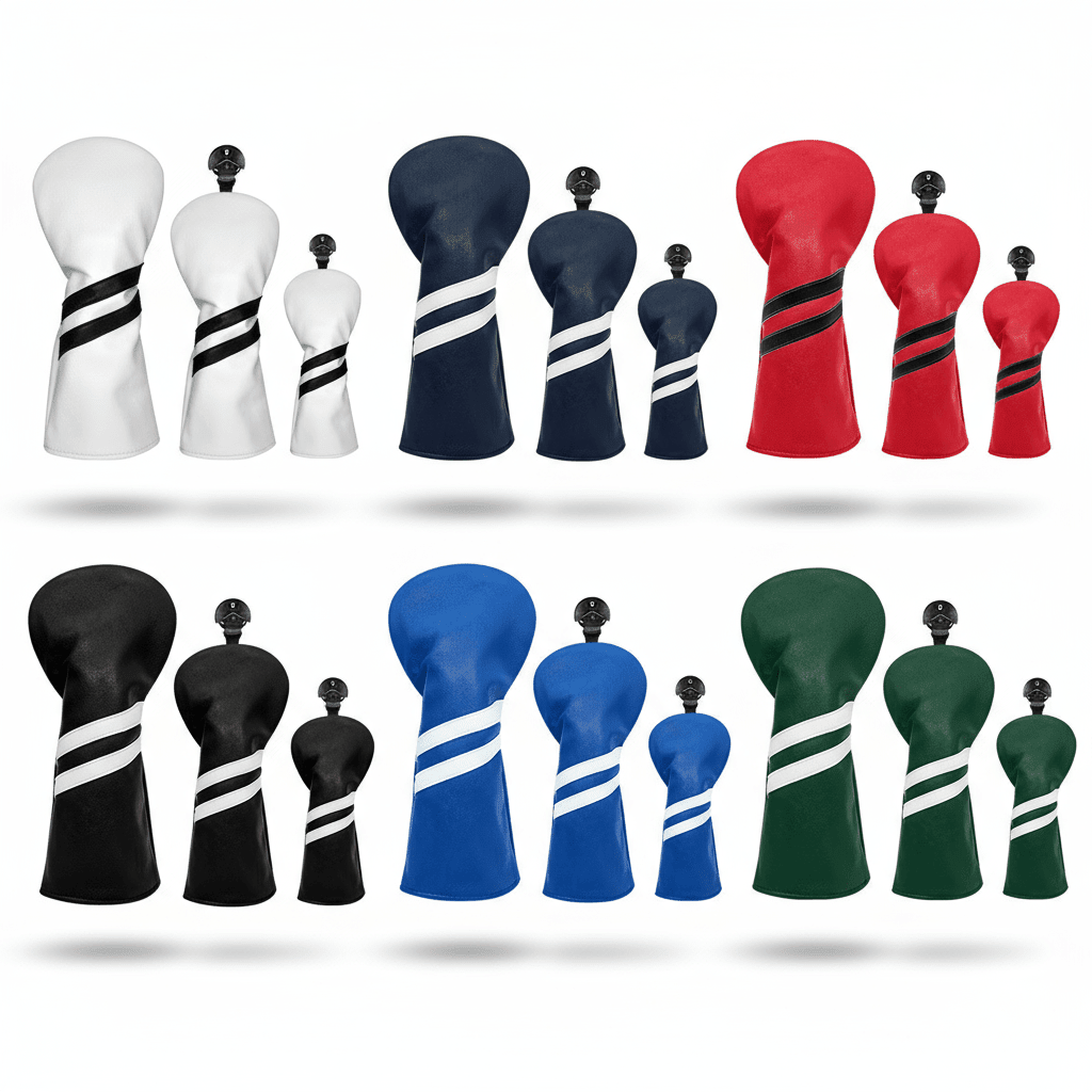 Club Rehab Premium Stripe Headcovers - Black Girl Golf