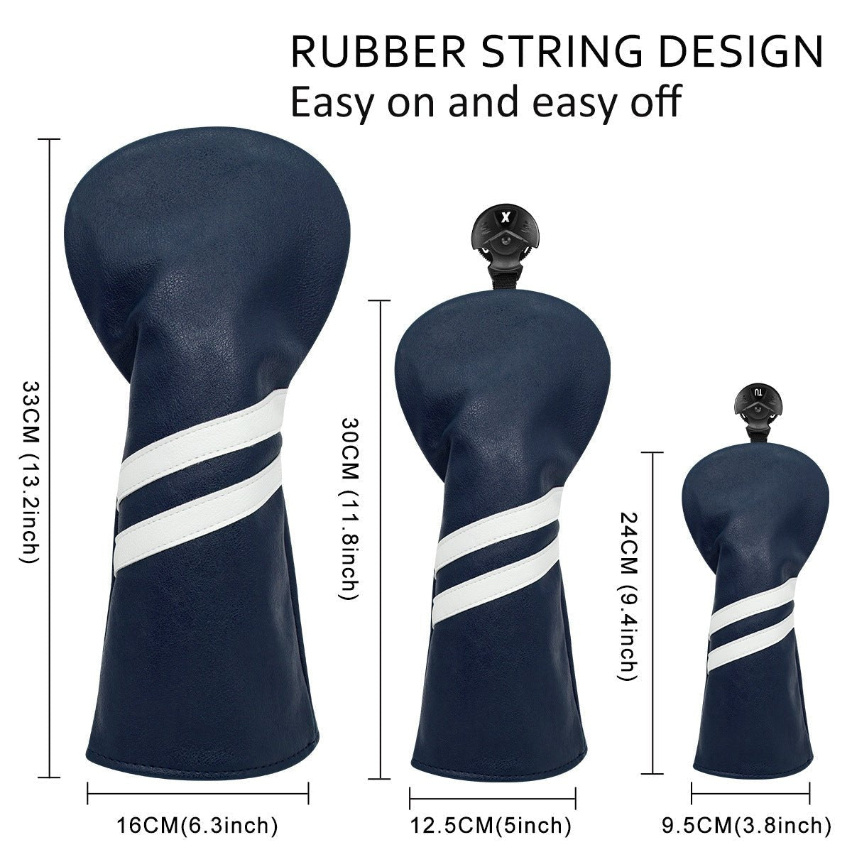 Club Rehab Premium Stripe Headcovers - Black Girl Golf