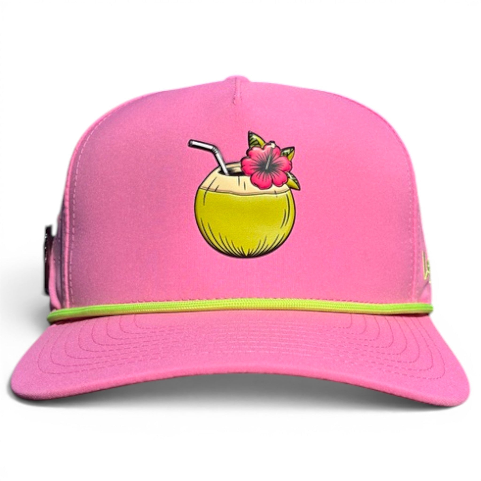 Coconut Cocktail Golf Hat | Snapback Cap | Built - in Magnetic Ball Marker Holder + Marker Included | Adjustable Coconut Cocktail - Black Girl Golf